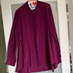 Eileen Fisher Purple/Pink Button Down Shirt
